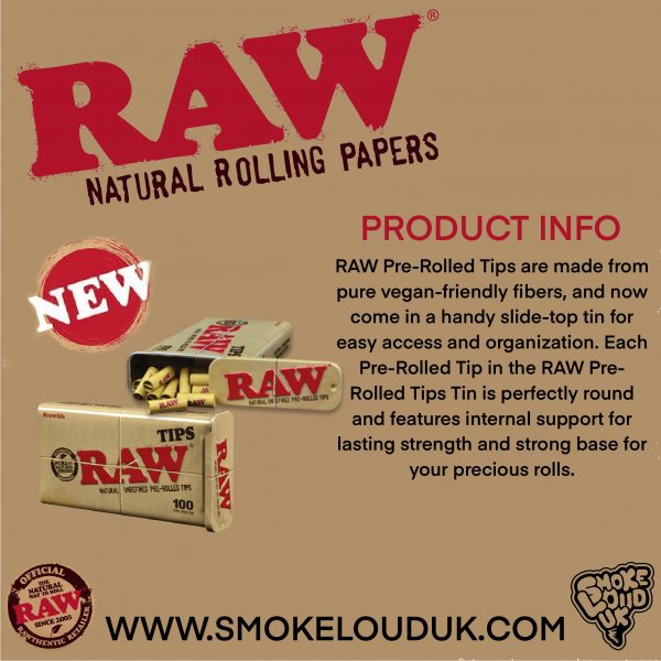 RAW Pre Rolled Tips Tin