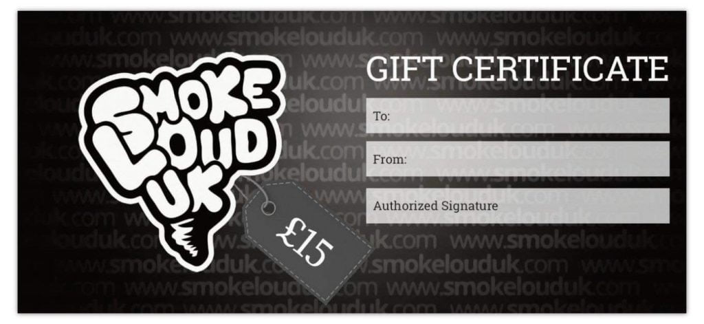 Smoke Loud UK Gift voucher  Smoke Loud UK