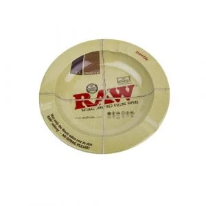 raw round metal magnetic ashtray