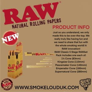 raw five stage "rawket" ready for lift off! (5 cones in 5 sizes in one pack)