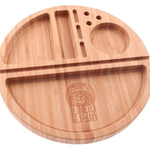 dread head round wood smoking tray