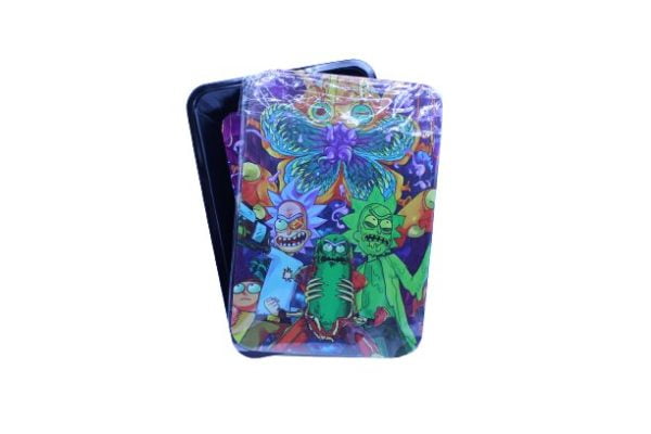 rick n morty tray & cover set