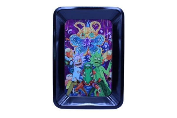 rick n morty tray & cover set