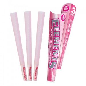 elements pink cones pack of 3 pre rolled king size