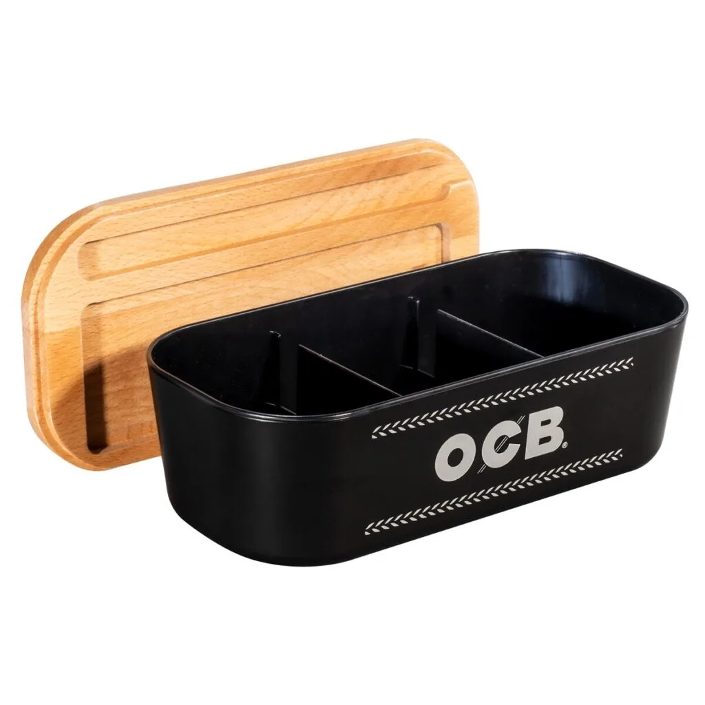 ocb storage box with bamboo tray lid