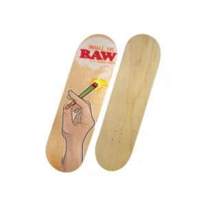 exclusive raw hand "inhale the raw" skate deck boar