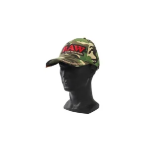 raw hat camo snapback cap with poker